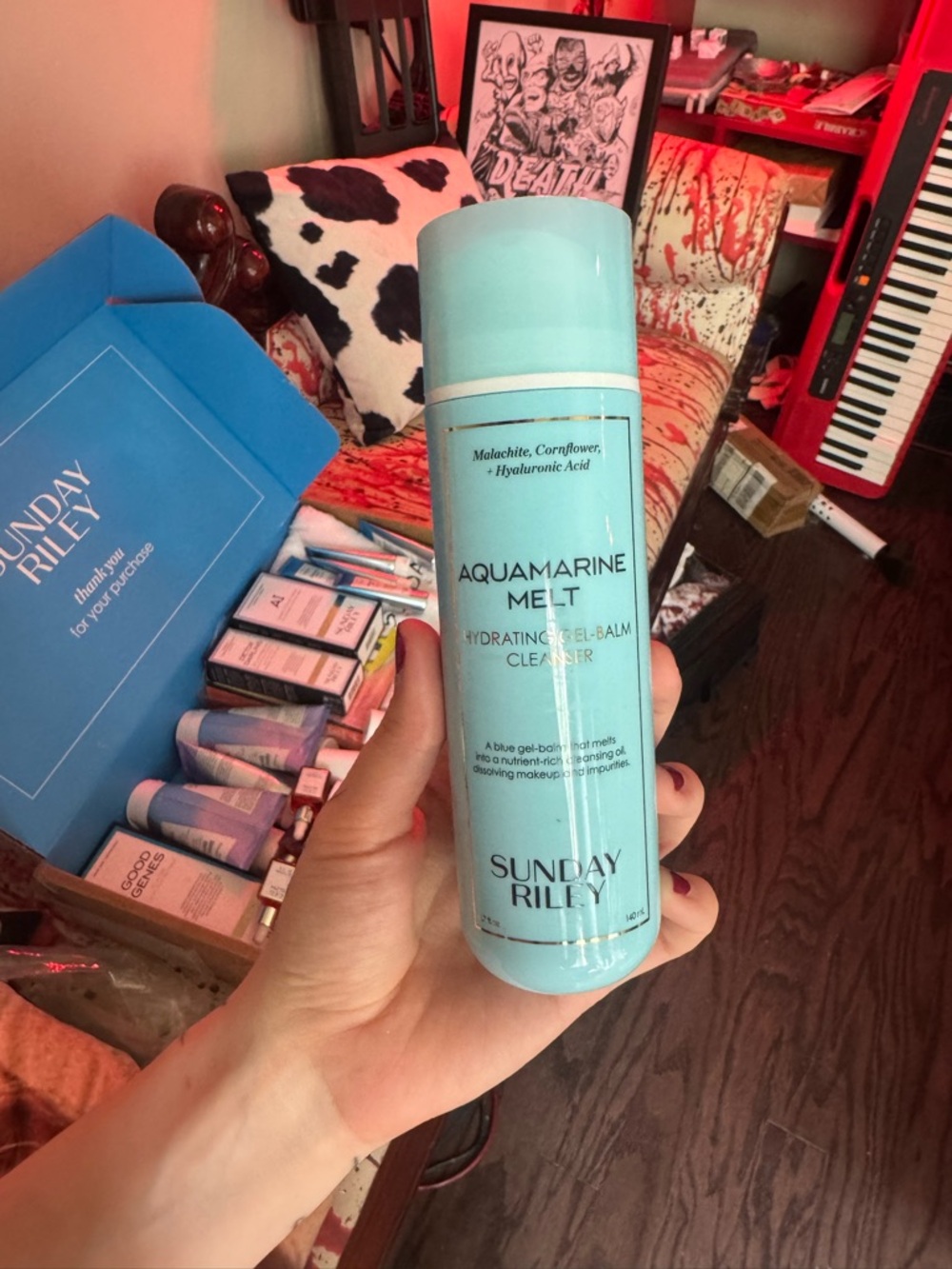 Sunday Riley Aquamarine Melt Hydrating Gel-Balm Cleanser - Light Aqua